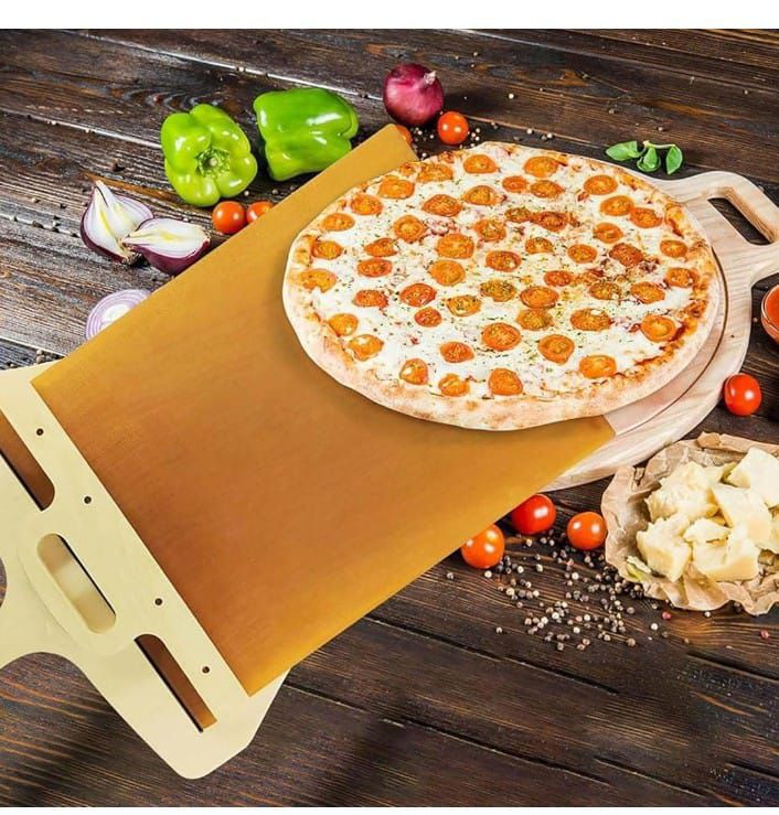 Sliding Pizza Peel Non-Stick Wooden Pizza Paddle for Baking