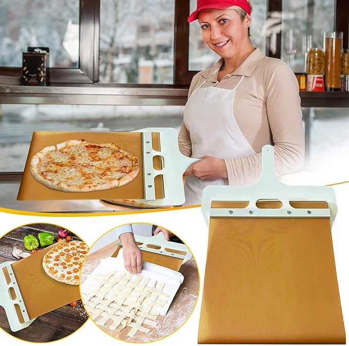Sliding Pizza Peel Non-Stick Wooden Pizza Paddle for Baking