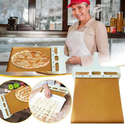 Sliding Pizza Peel Non-Stick Wooden Pizza Paddle for Baking