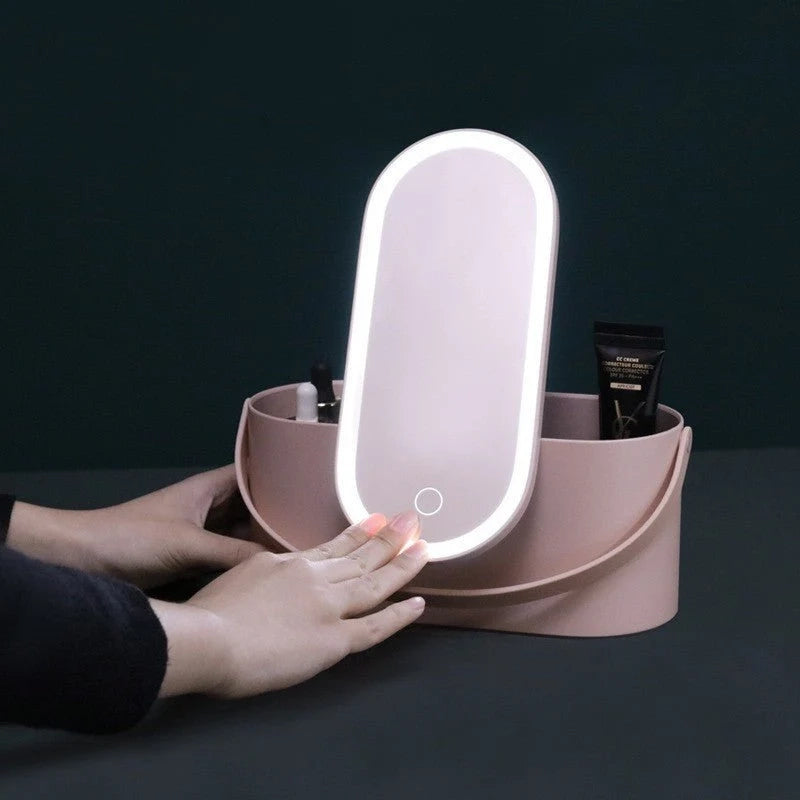 LED Makeup Mirror & Beauty Storage Box