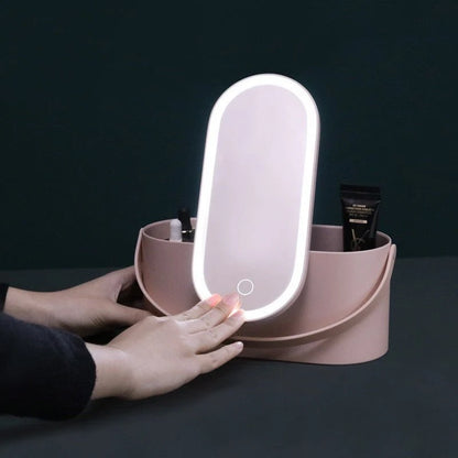 LED Makeup Mirror & Beauty Storage Box